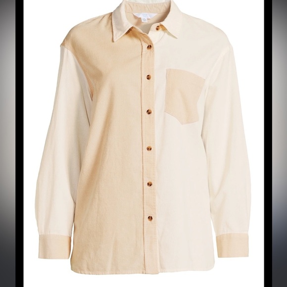 Time and Tru 2 Tone Corduroy Button Down shirt size XXL - Picture 2 of 7